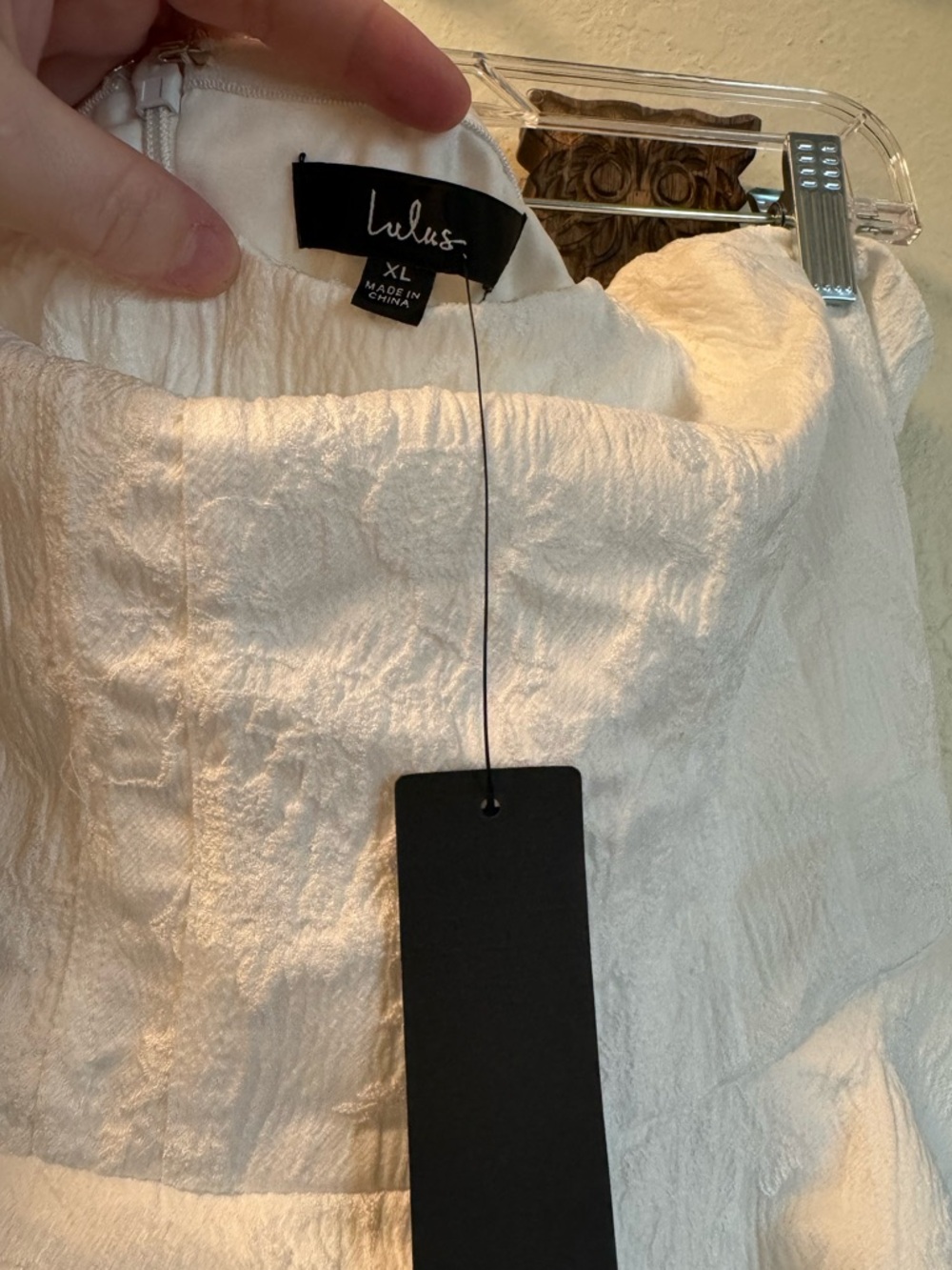 Lulu's White Strapless Peplum Mini Dress - Picture 2 of 3